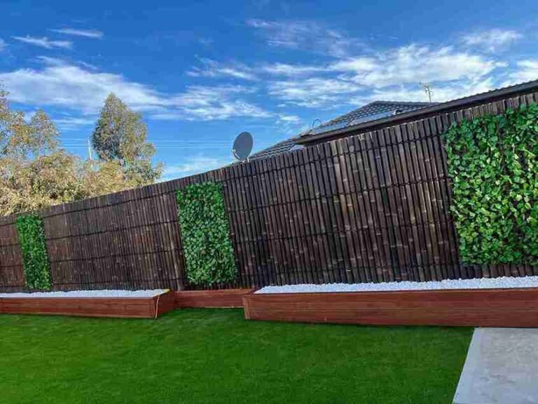 Bamboo Fence with Ivy Accent Panels