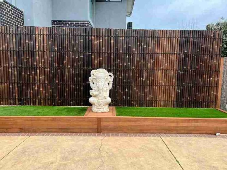 Bamboo Fencing with Ganesh Statue