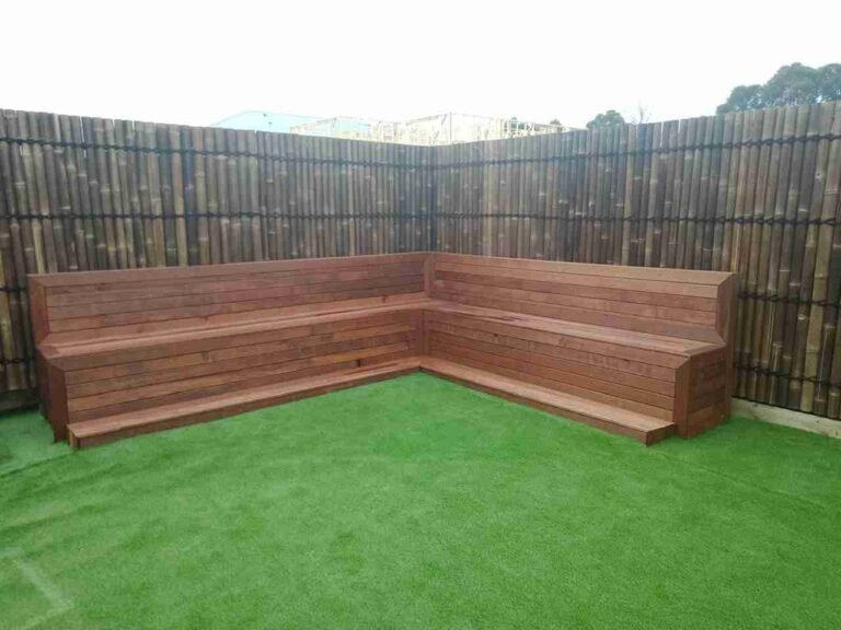Corner Bench Seating with Backrest
