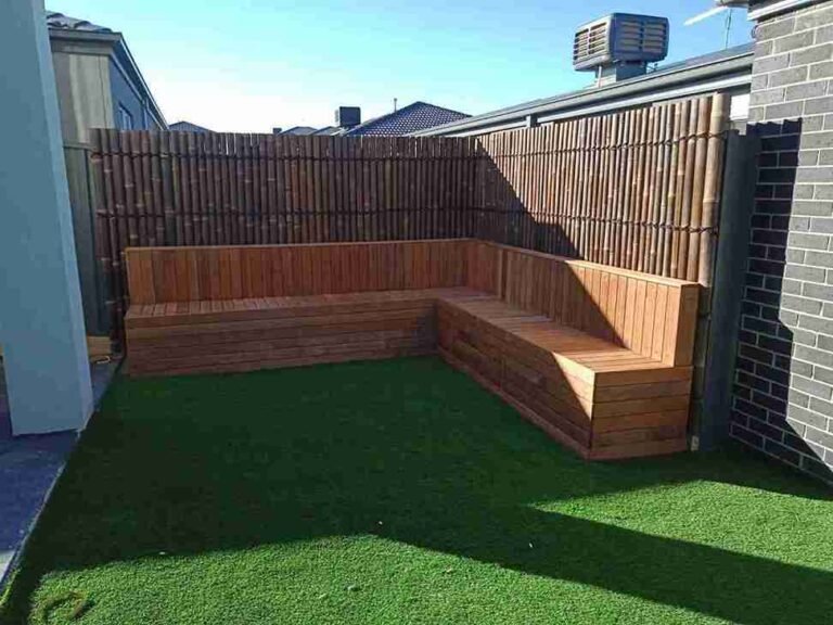 Corner Timber Bench Seating