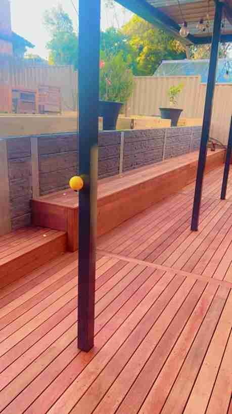 Deck with Pergola Post