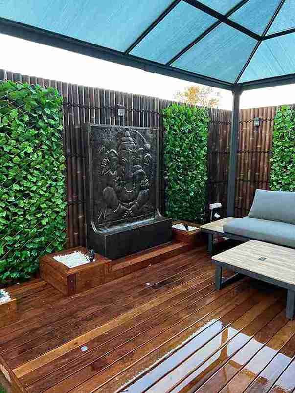 Ganesh Fountain Lounge under Gazebo