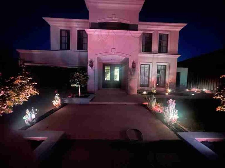 House Facade Night Lighting