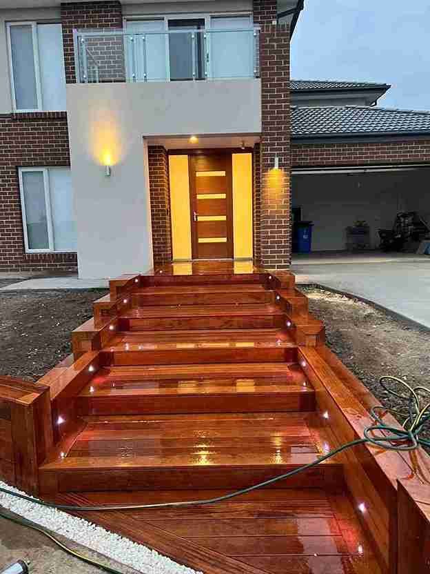 Illuminated Timber Steps 01