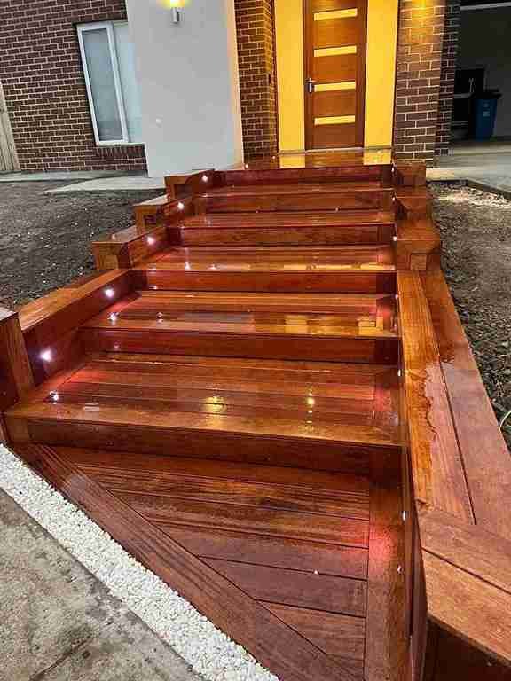Illuminated Timber Steps