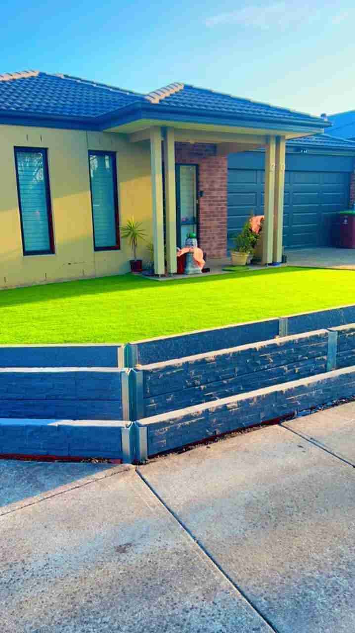 Retaining Wall + Turf