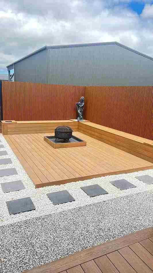 Timber Deck with Fire Pit