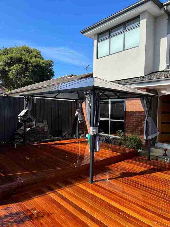 Timber Deck with Outdoor Gazebo