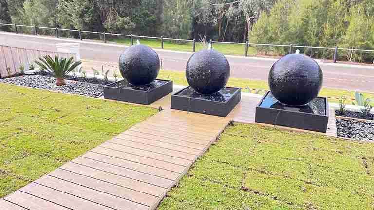 Triple Sphere Water Feature (Roadside Garden